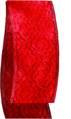 6cm x 9.1m Hemmed Ribbon - Red