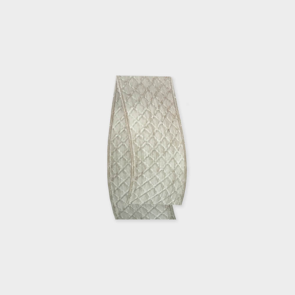 6cm x 9.1m Hemmed Ribbon - Silver