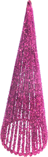 30cm Sisal Cone Tree - Red
