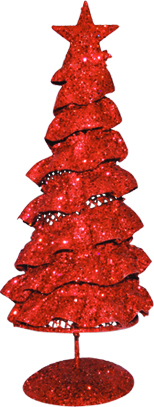 20cm Mini-Tree Centrepiece - Red