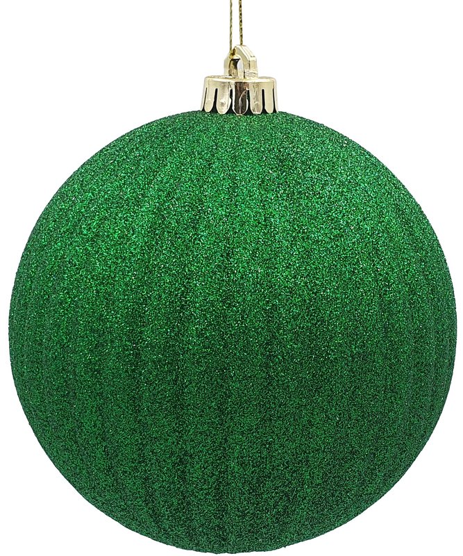 12cm  Glitter Pumpkin Ball - Green