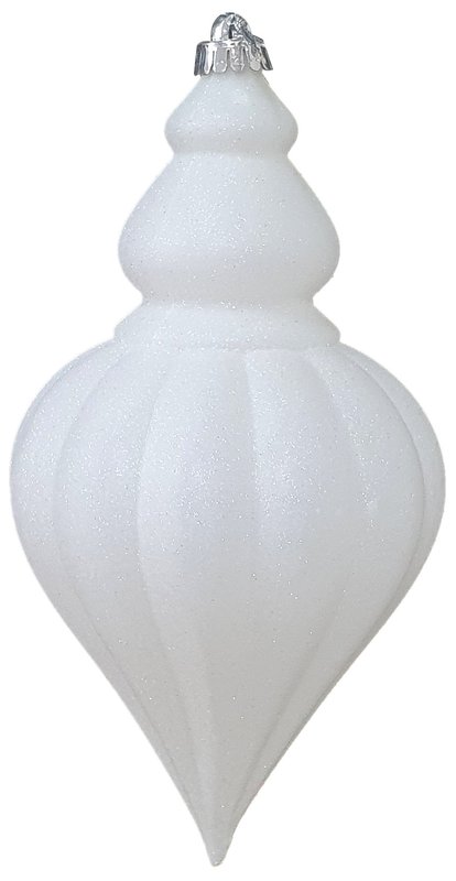 30cm Glittered Gourd - White