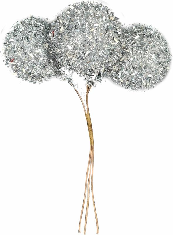 Mini Tinsel Balls, 4cm