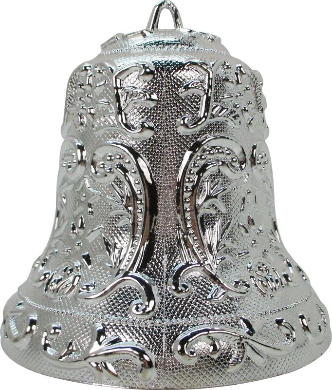 25cm Flower Bell - Silver
