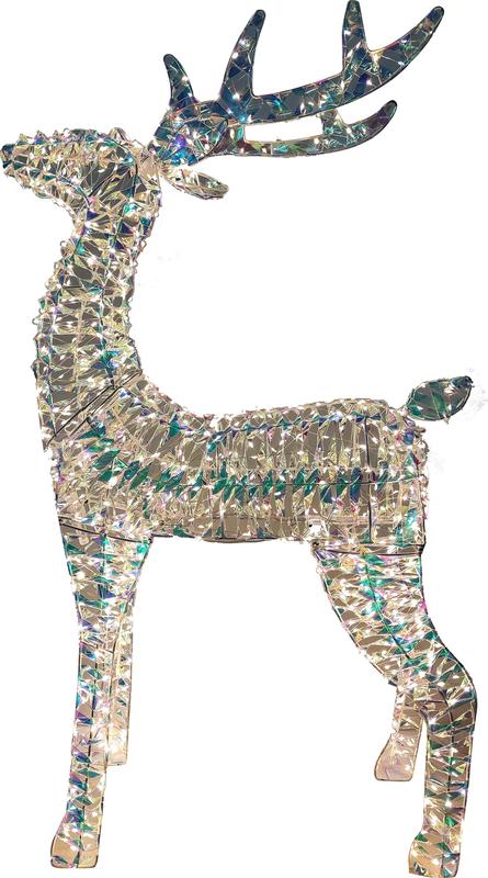 120cm Light-Up 3D Reindeer, Warm White LED