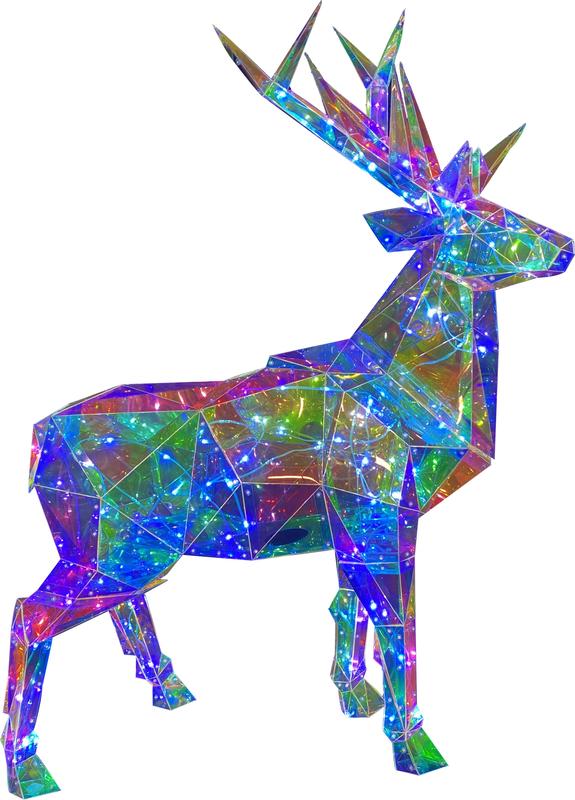 145cm Light-Up Reindeer, White Light