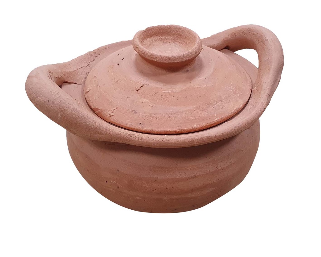 12cm High x 17cm Dia Traditional Arabic Clay Pot