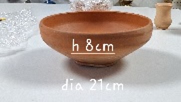 8cm High x 22cm Dia Traditional Arabic Clay Pot