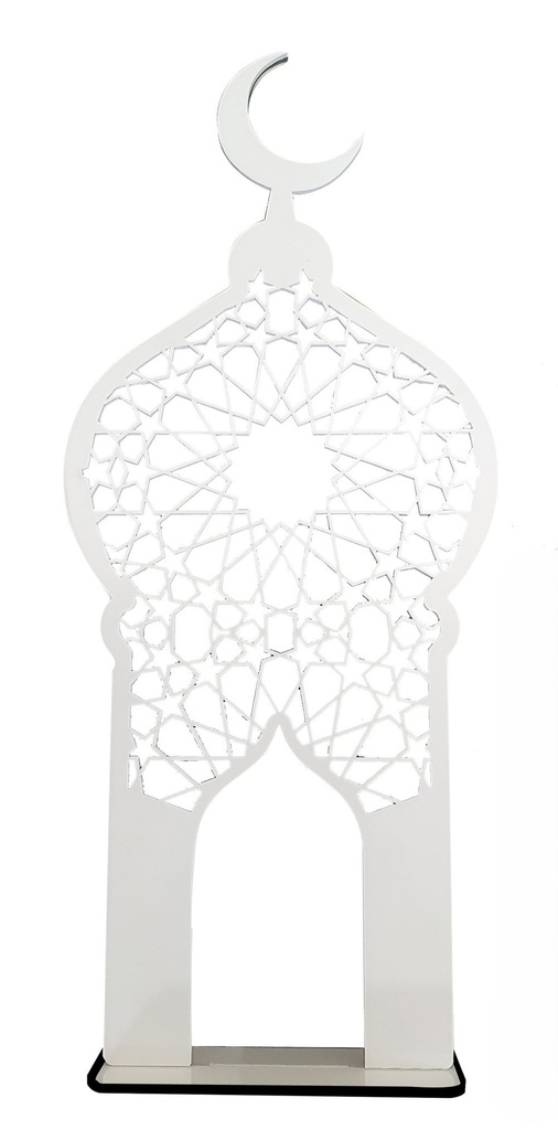31cm High Acrylic Mosque Centerpiece, White