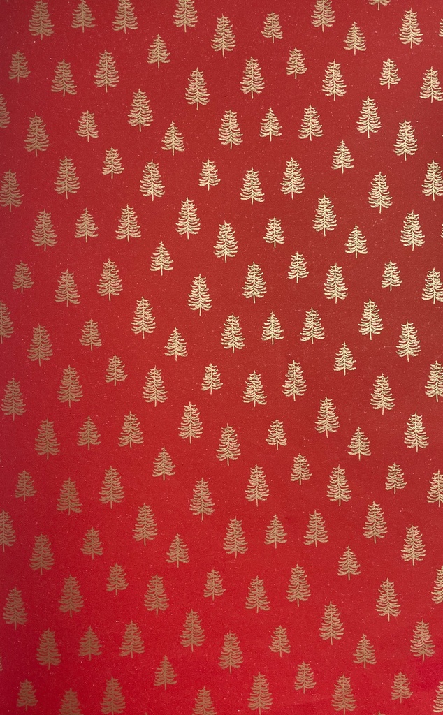 10m x 70cm Printed Gift Wrap - Red/Gold