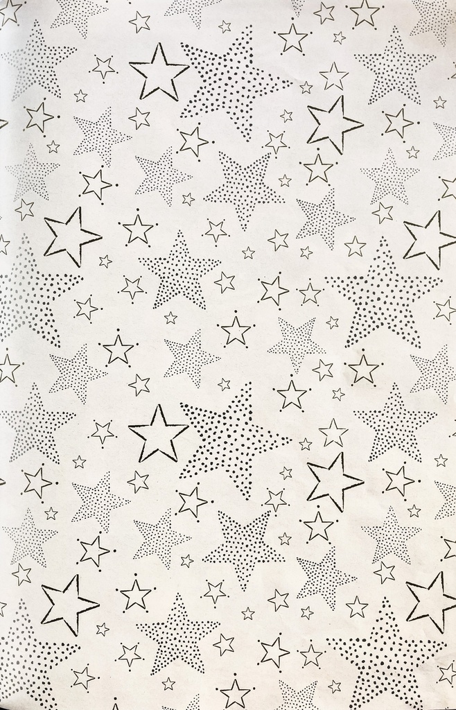 10m x 70cm Printed Gift Wrap - White/Gold/Silver