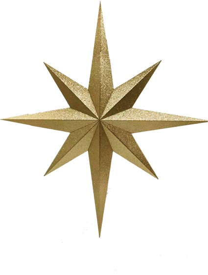 Glittered Star, 40cm