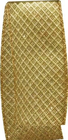 9.1m x 6.3cm Burlap Ribbon - Gold