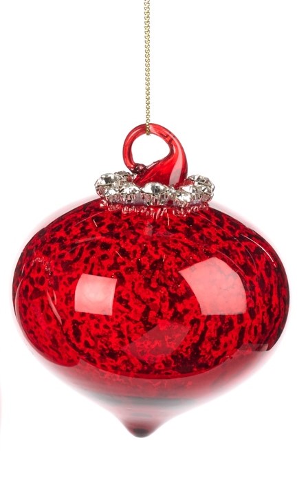 Antique Jewel Top Glass Onion, 6cm