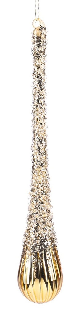 Studded Glass Icicle, 30cm
