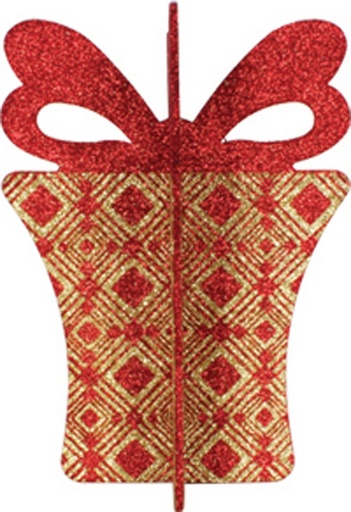 [AC590] Glittered Slotted 3D Gift Box, 39cm