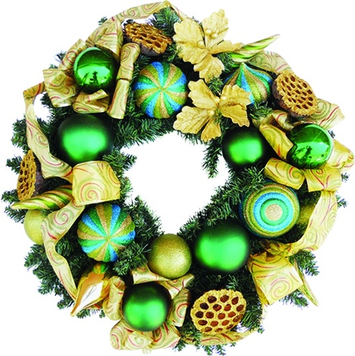 [REF033] Decorated Wreath, 24"