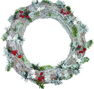 [EY085] Wintry Wreath, 40cm