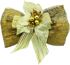 [REF131] Decorated Sinamay Bow, 20cm