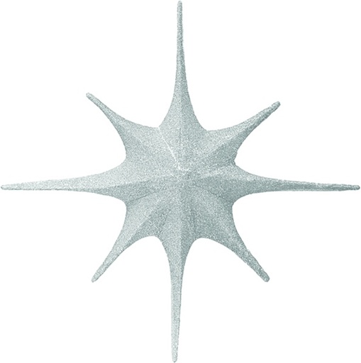 [ZS60-S] 60cm Collapsible Fabric 8-point Star - Silver