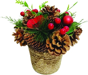 [EY166] Pinecone Centerpiece, 16cm