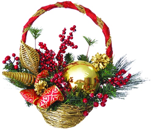 [FG104] Wall Hanging Decorated Basket, 40cm
