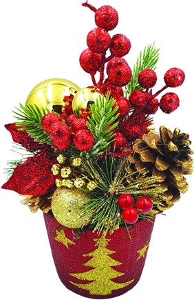 [REF092] Decorated Pot, 10cm