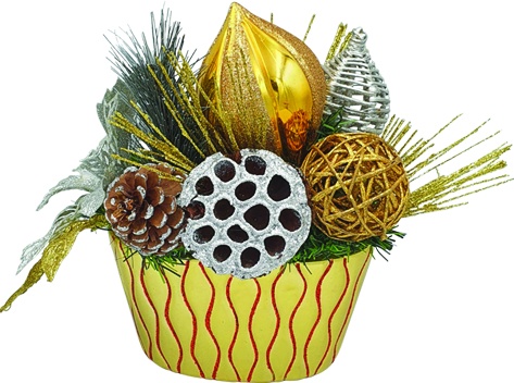 [REF107] Decorated Pot, 17cm