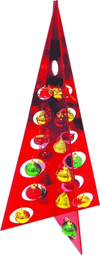 [AC584] Slotted Pyramid Tree with Balls, 61cm