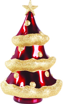 [AC703] Shiny Ornamental Mini Tree, 25cm