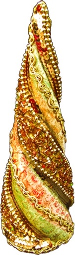 [11A2024B] Ornamental Beaded Cone, 46cm