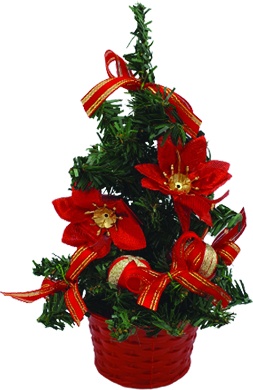 [LF162-R] Decorated Mini-tree, 20cm