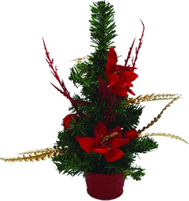 [LF163-R] Decorated Mini-tree, 30cm
