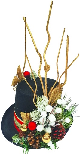 [REF136] Decorated Top Hat, 42cm