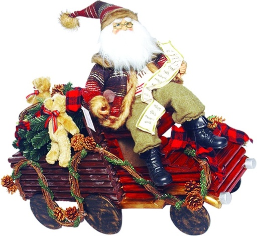 [XK012] 71cm Santa on Cart