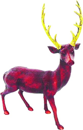 [AC751] Deer with Antique Finish, 54.6cm