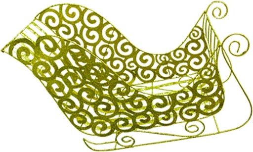 [A3387] Metal Sleigh, 35cm