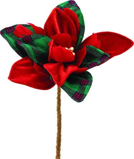 [LJ037] 23cm Flower Pick - Red