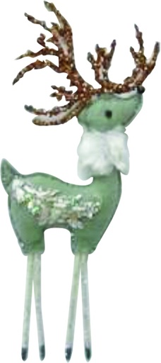 [SL215] 28cm Winter Deer - Grey/Silver