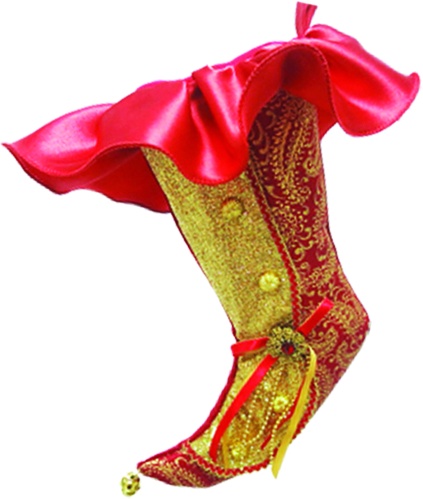 [SL052] 30cm Royal Stocking - Red/Gold
