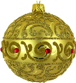 [DA008] Glittered Decorative Glass Ball, 8cm