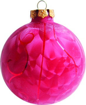 [JN009] 10cm Matte Design Glass Ball - Red