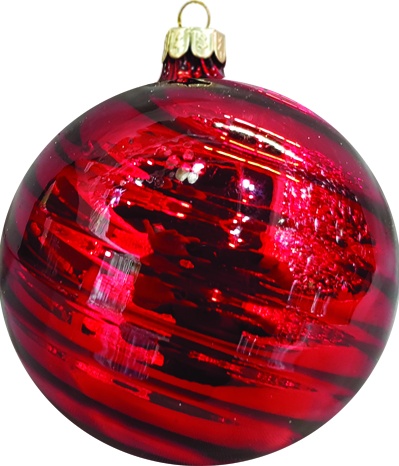[YS004] 12cm Glass Ball - Red