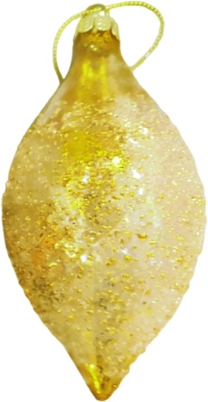[YS006] 15cm Studded Glass Drop - Gold