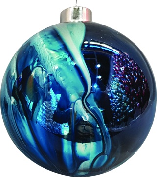 [YS022] 12cm Glass Ball - Blue
