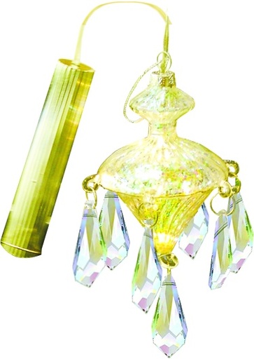 [HH218] 16cm Illuminated Ornate Crystal Chandelier - Gold