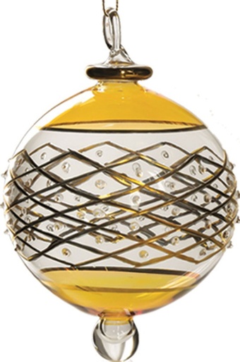 [UN019] 8cm Glass Ball - Gold