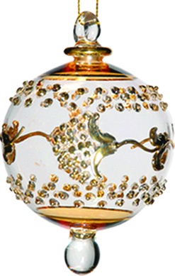 [UN023] 8cm Glass Ball - Gold