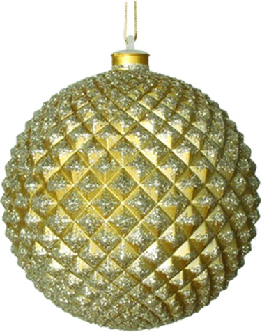 [AC796] Glittered Plastic Durian Ball, 13cm