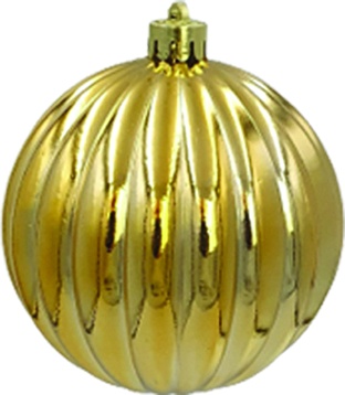 [LF085-GD] Ridged Ornament, 10cm